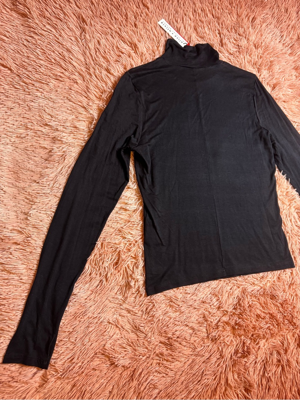 NWT Alice + Olivia X Tom Wesselmann Delaina Long Sleeve Turtleneck Top. Size XL - Picture 10 of 15